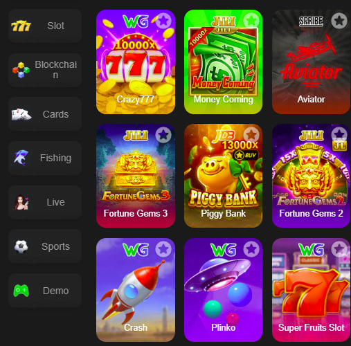 Main screen of slots2345 game page for PK players - 4